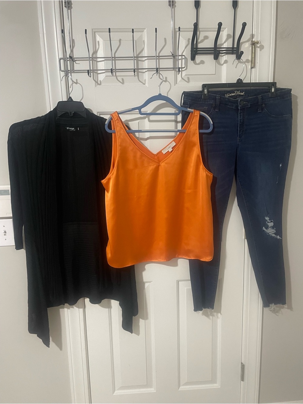 Satin V-Neck Cami Tank Top xl - Orange universal threads jeans 16 cardigan os